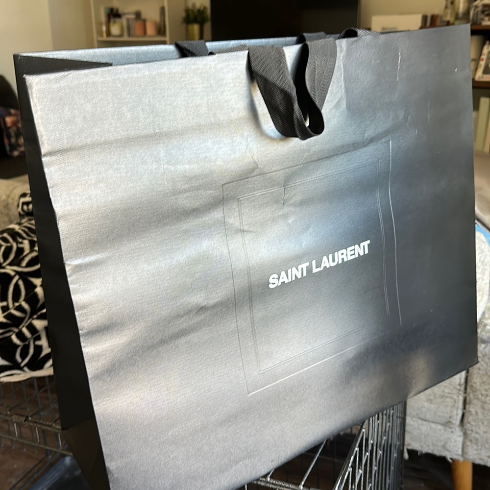 YSL Saint Laurent Black XLG Shopping Bag -accepting offers